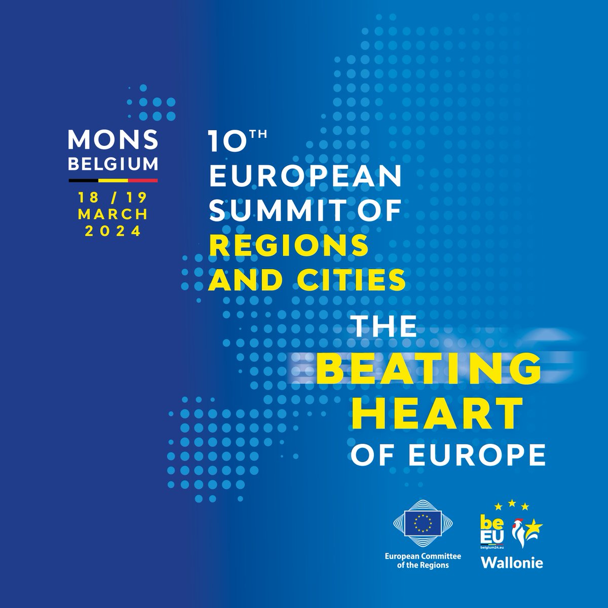 Regions and cities are the beating heart ❤ of Europe.

Register for the European Summit of Regions and Cities on the 18-19 March in Mons 🇧🇪.

Join us in shaping a better future for Europe and our planet.
➡️summitmons2024.eu

#eulocal #SommetMons24