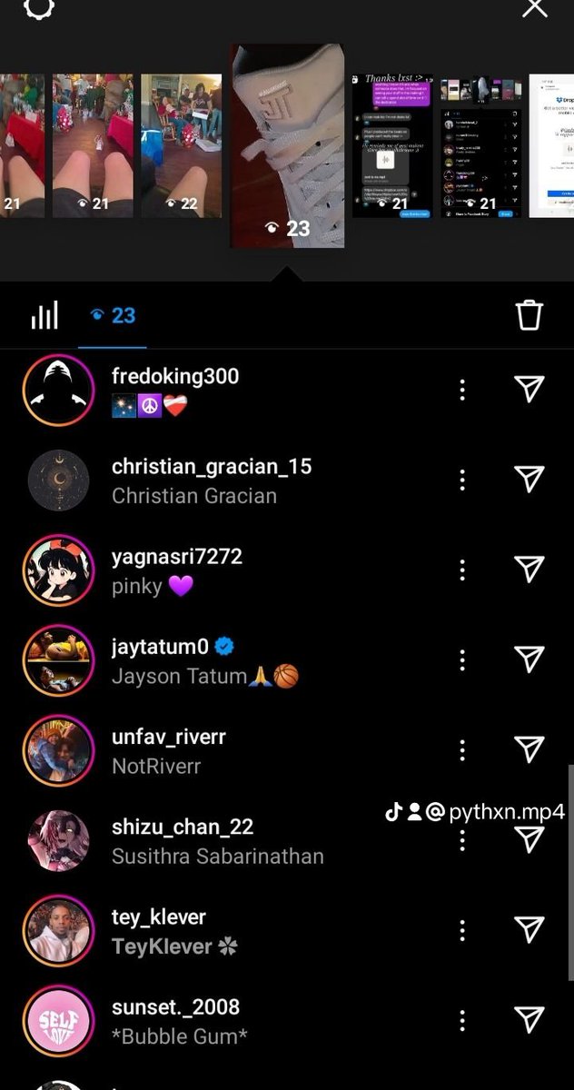 PyMusicPromo's tweet photo. Most Famous People To Ever View My Instagram Story #Celebrities #instagram #Famous #FYP #viral #feed #story #InstagramStories #Curry #Morray #Tatum #Warriors  #KaiCenat #social #post #luck https://t.co/V3PqapeXyf