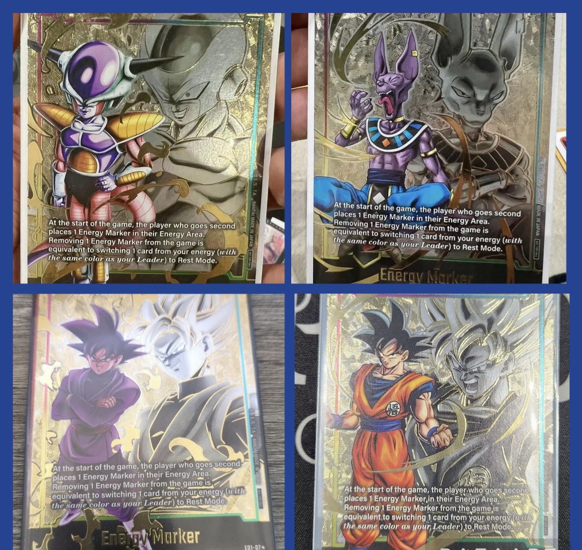 PopChazers's tweet photo. 🤩🤩 Up Close and Personal Glam Shots of the New Energy Markers found in Promo Packs at the Dragon Ball Tournament!!

#fsworld #DRAGONBALLGAMESBATTLEHOUR #dragonballsuper #Fusionworld https://t.co/iabd2lF6gB