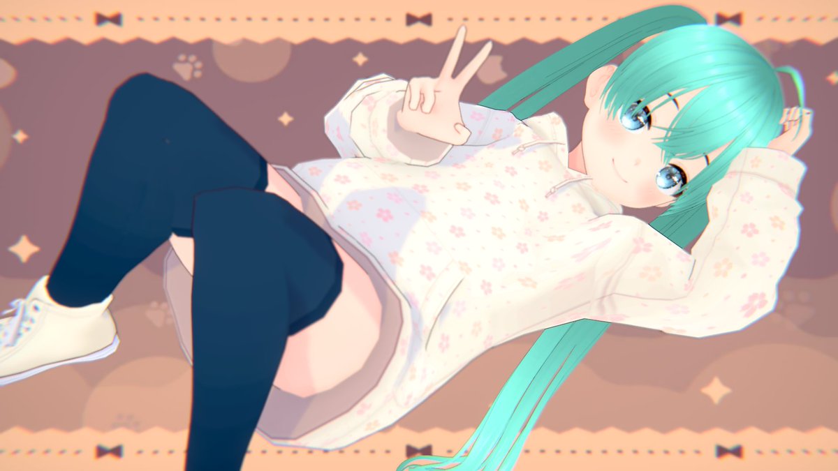 初音ミク 「VroidStudio、去年末頃に髪と顔に今風でハイクオリティなパーツが大量追加」|器械のイラスト