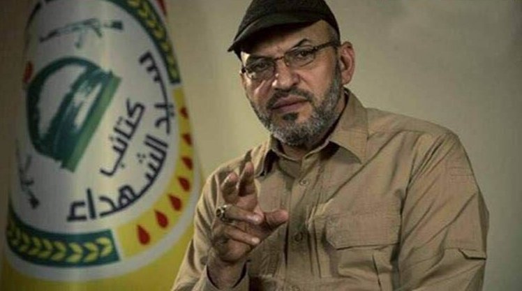 SprinterPress's tweet photo. Secretary General of the Brigades, Sayyid al-Shuhada Abu Alaa al-Walai:

America feels bad about the killing of three soldiers, but they don't feel bad about killing and wounding 100,000 Palestinians in the Gaza Strip. https://t.co/9RFzZH5otS