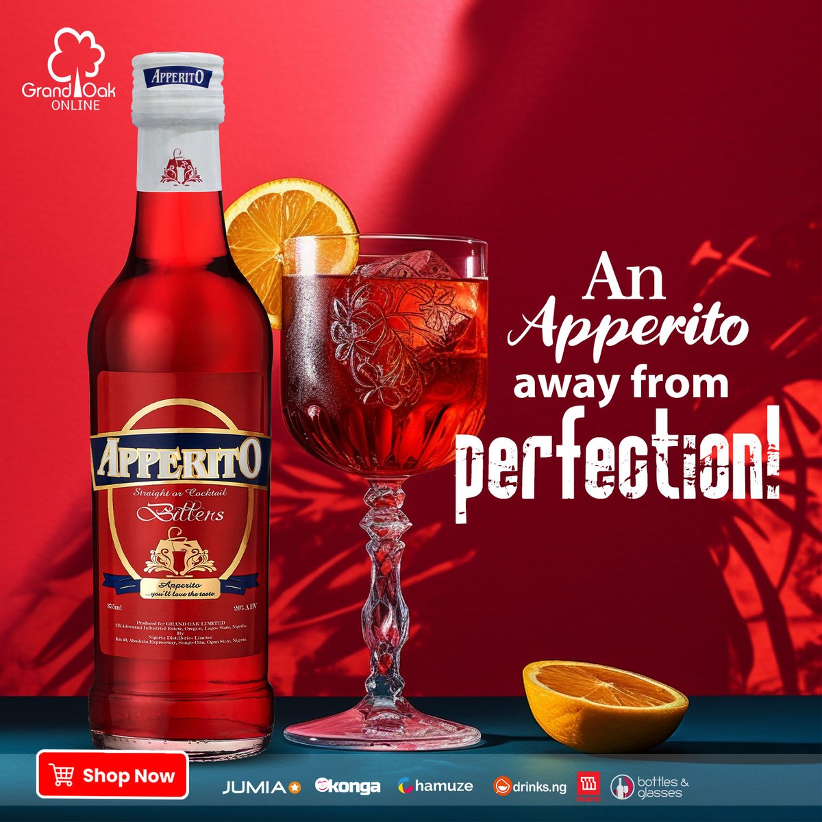Just like a sunset without its colours, your cocktail is incomplete without Apperito. Perfect your entertainment.

Shop Now on Chamuze.com, Jumia and Konga. or tap the link in the bio @grandoakonline  Now.
@apperito_ng