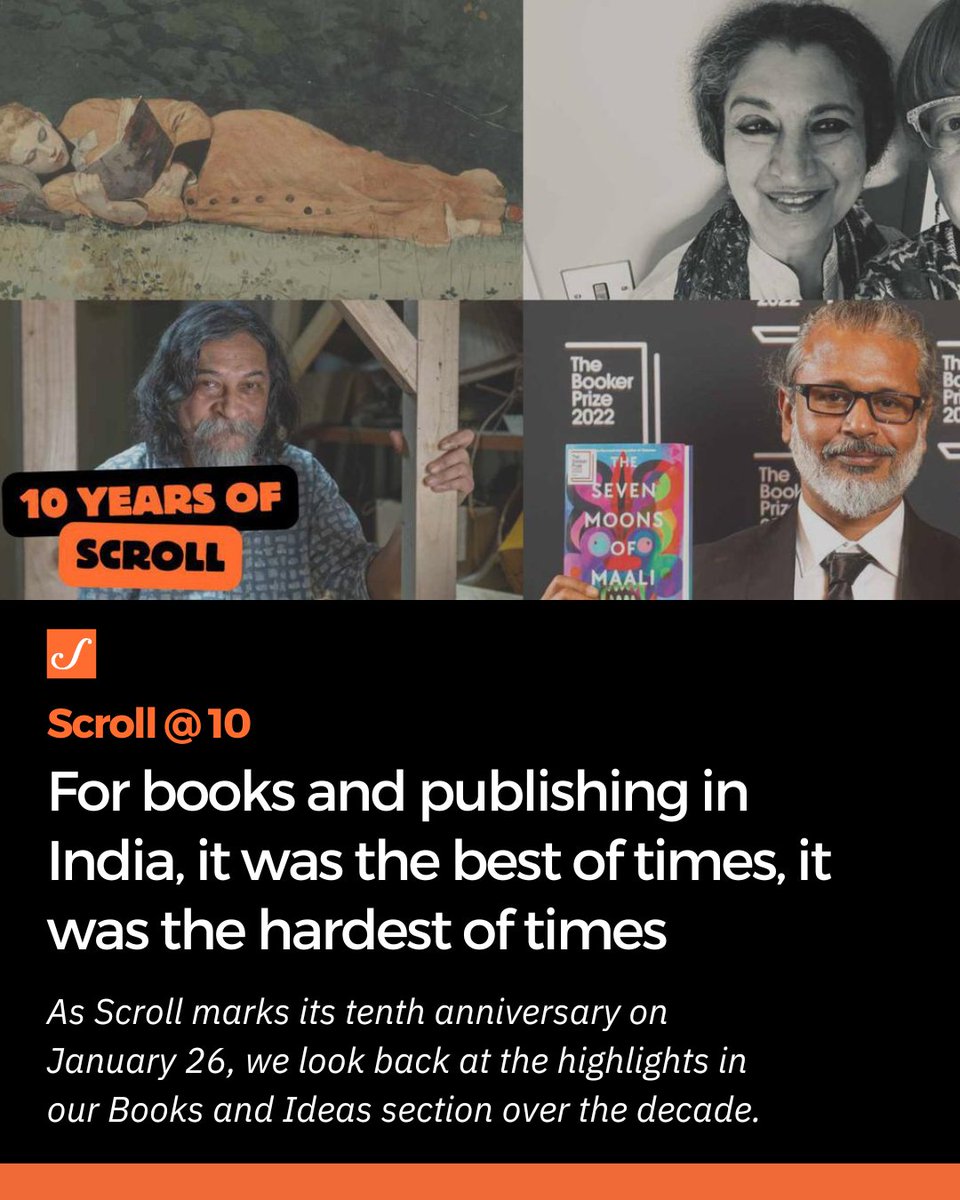 scroll_in's tweet photo. #ScrollTurns10 | The pandemic made us re-evaluate the relationship we share with books – which Scroll covered extensively in its Publishing and the Pandemic series.
https://t.co/RM34F26sXE
#ScrollMagazine #Literature #Books https://t.co/vC2YqCOWdP
