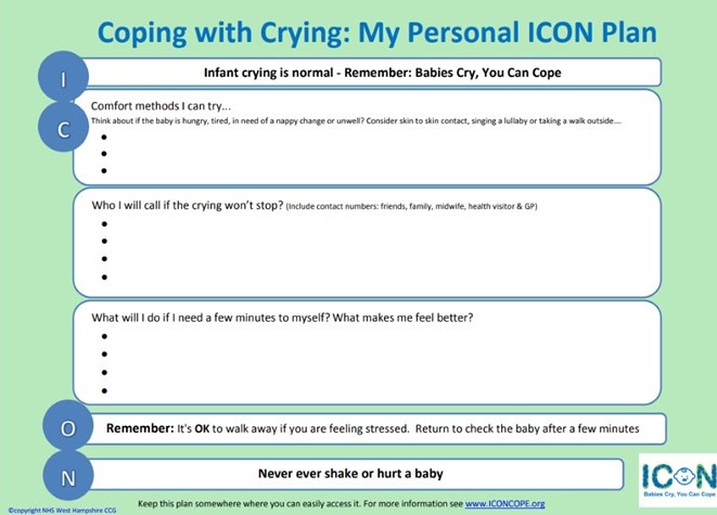 It’s good to talk. Coping with a crying baby can be stressful, so don’t forget to discuss your ICON Coping with Crying Plan with your Health Visitor or Midwife, so they can offer you support and advice. iconcope.org #dadmatters #nct #DadPad #Dadstalk #rcgp @JaneScatt