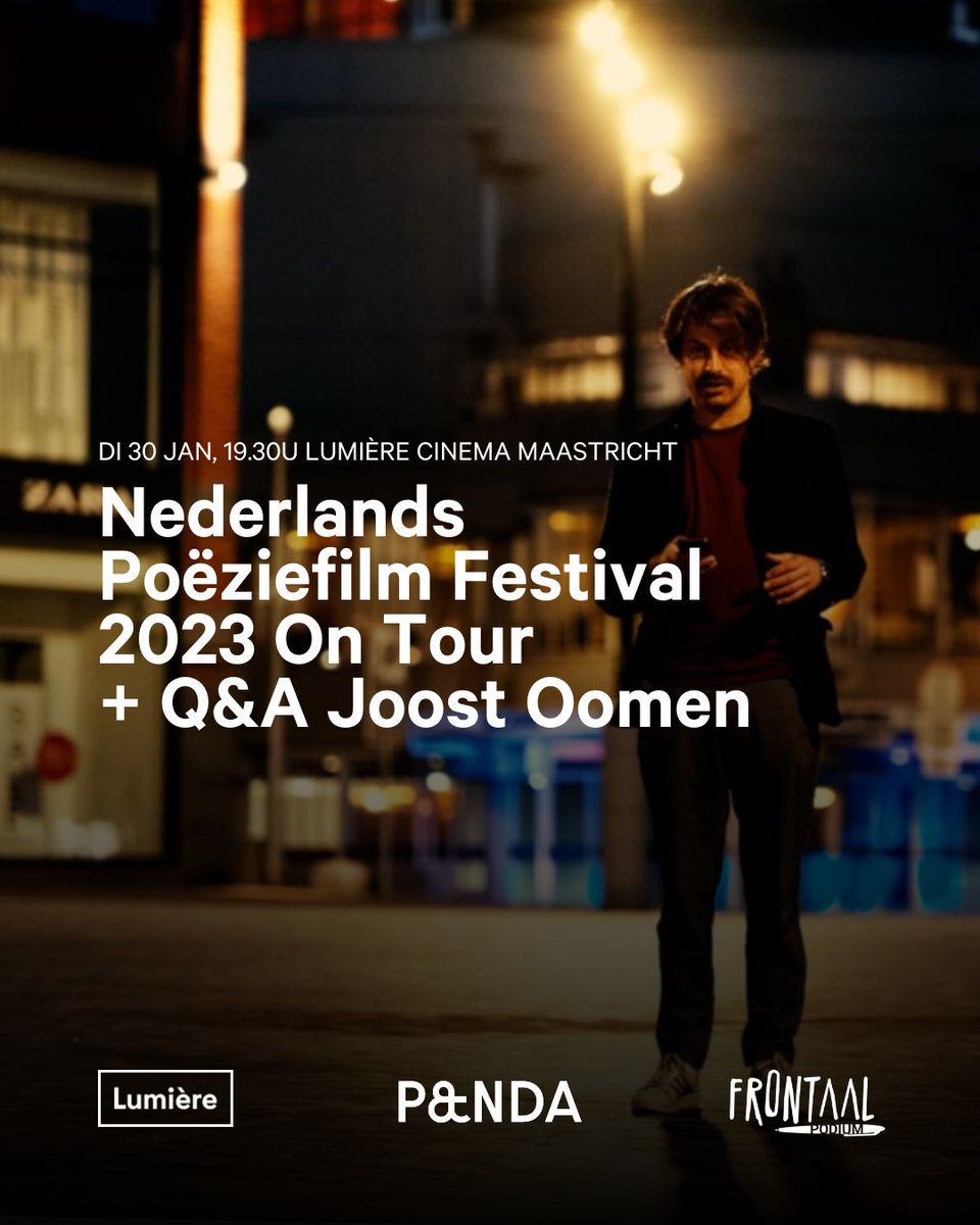 In samenwerking met PANDA, Nederlands Poëziefilm Festival en Lumière Maastricht. Dinsdag 30 januari, deze avond wil je niet missen!