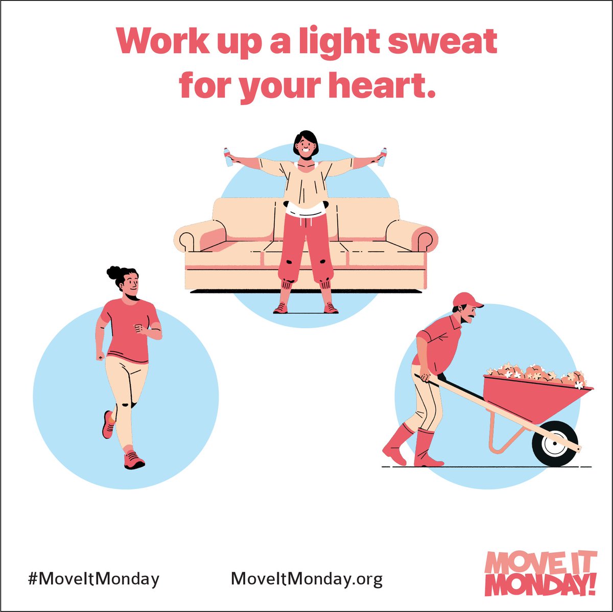 Commit to a month of @HealthyMonday workouts to help your heart thrive for #HeartMonth! Learn how even a light #MoveItMonday workout can make a difference in reducing your risk of heart disease at: ow.ly/2fP950QuUos
