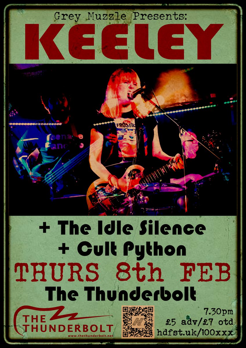 THIS WEDS AT @Thunderbolt_pub - @THEDSMIV + ELLiS.D + Petrichor! Tix: hdfst.uk/e100957 Then NEXT THURS is @KEELEYsound + The Idle Silence plus Cult Python! hdfst.uk/e101715 SUPPORT YR INDEPENDENT MUSIC VENUES OR LOSE THEM! #independentvenuesweek @IVW_UK