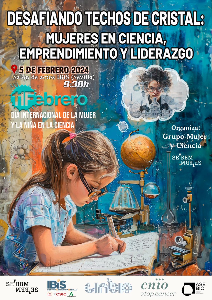 ibis_sevilla's tweet photo. 🟣 IBiS con la sociedad |

📆 El lunes 5/2 a las 9:30 acogemos la jornada "DESAFIANDO TECHOS DE CRISTAL: MUJERES EN CIENCIA, EMPRENDIMIENTO Y LIDERAZGO".

Organizada por el Grupo Mujer y Ciencia de @SEBBM_es, conmemorará el 11/2-Día Internacional de la Mujer y Niña en Ciencia. 👩‍🔬 https://t.co/AFqwAWvFsD