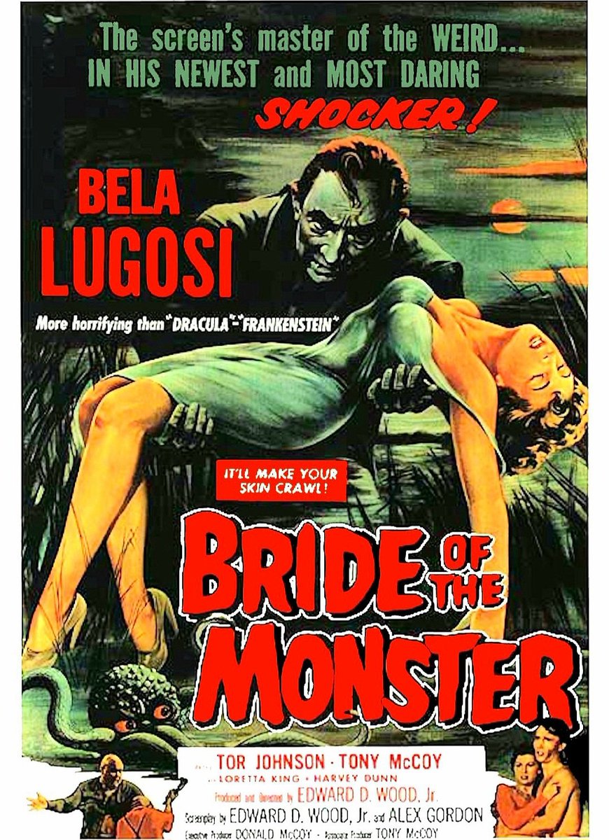 Lugosi's last talking role and he's got a fiendish plan - aided by a Tibetan mute and rubber octopus. Inspired. Ed Wood goes epic. 1955.
#horrorcommunity #horrorfamily #horrormovie #horrorfilm #horrorfam #classichorror #horroraddict #horrorfan #mutantfam #monsterfam #belalugosi