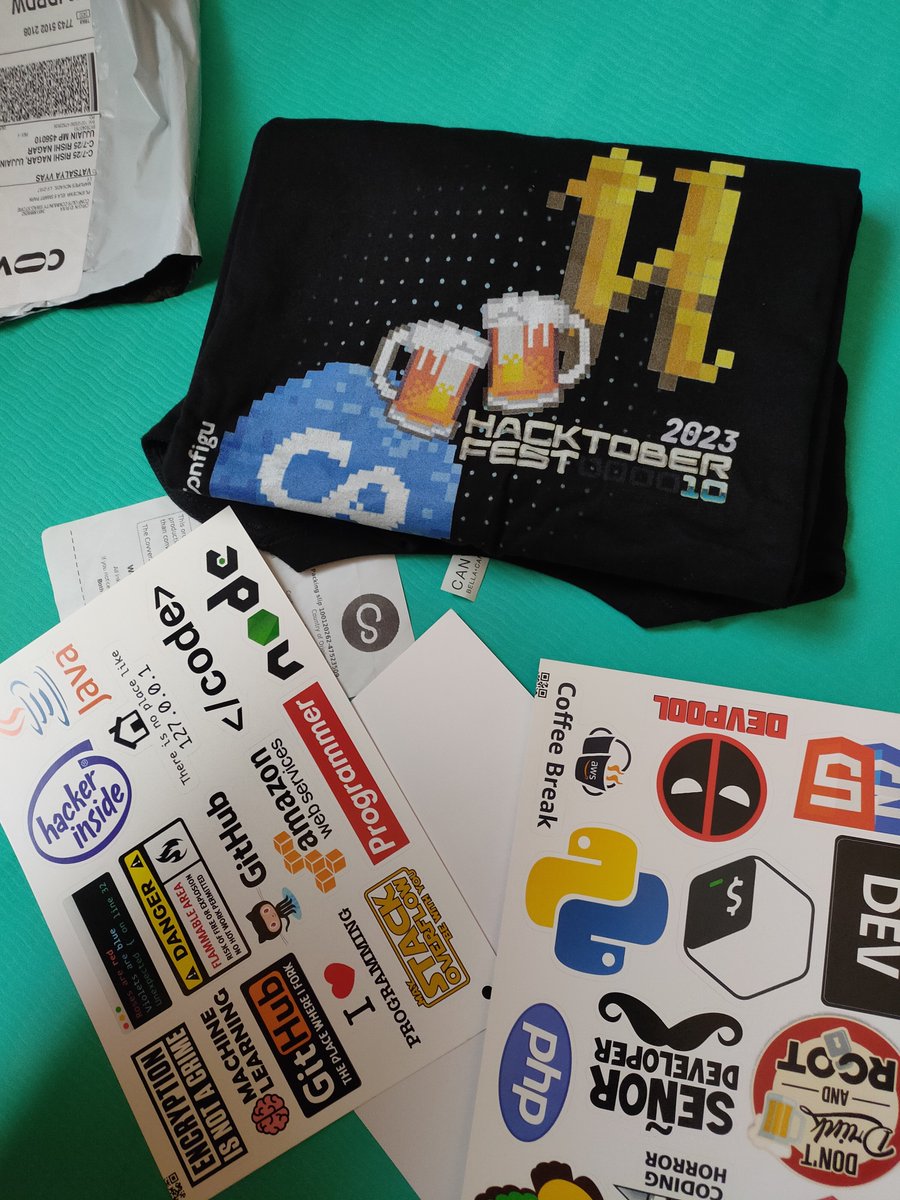 Exciting update! I received awesome #Hacktoberfest swag from the Configu's community.

A big shoutout to @WeAreConfigu