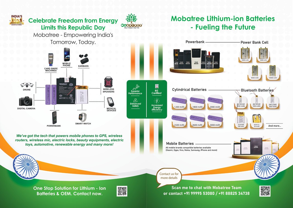 Celebrate freedom from energy limits this Republic Day: Mobatree- Empowering India’s TOMORROW, TODAY Click here for More Details:bit.ly/Mobatree_EDM @mobatrees @mobilitymag @SwapanR56454932 #MobilityMagazine #mobilityindia #mobility #mobilityonline
