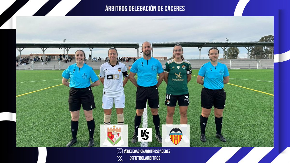 🏆 2ª RFEF Femenina (G.II/J.18)

⚽️ <a href="/CacerenoFem/">Cacereño Femenino</a> 🆚 <a href="/VCF_Femenino/">Valencia CF Femenino #ADNVCF</a>

🏟 Federativo Manuel Sánchez Delgado “Manolo” N° 3

📅 Domingo 28/01

⌚ 17:00 horas

⚖️ Árbitros de la Delegación de Cáceres