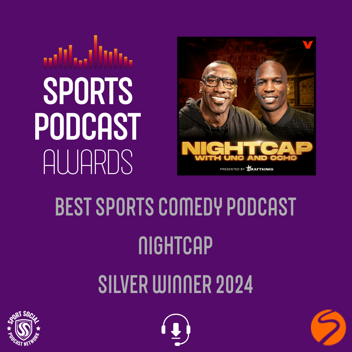 🥈🎭 The Best Sports Comedy Podcast Silver Award goes to… Nightcap @NightcapShow_ 🏆👏