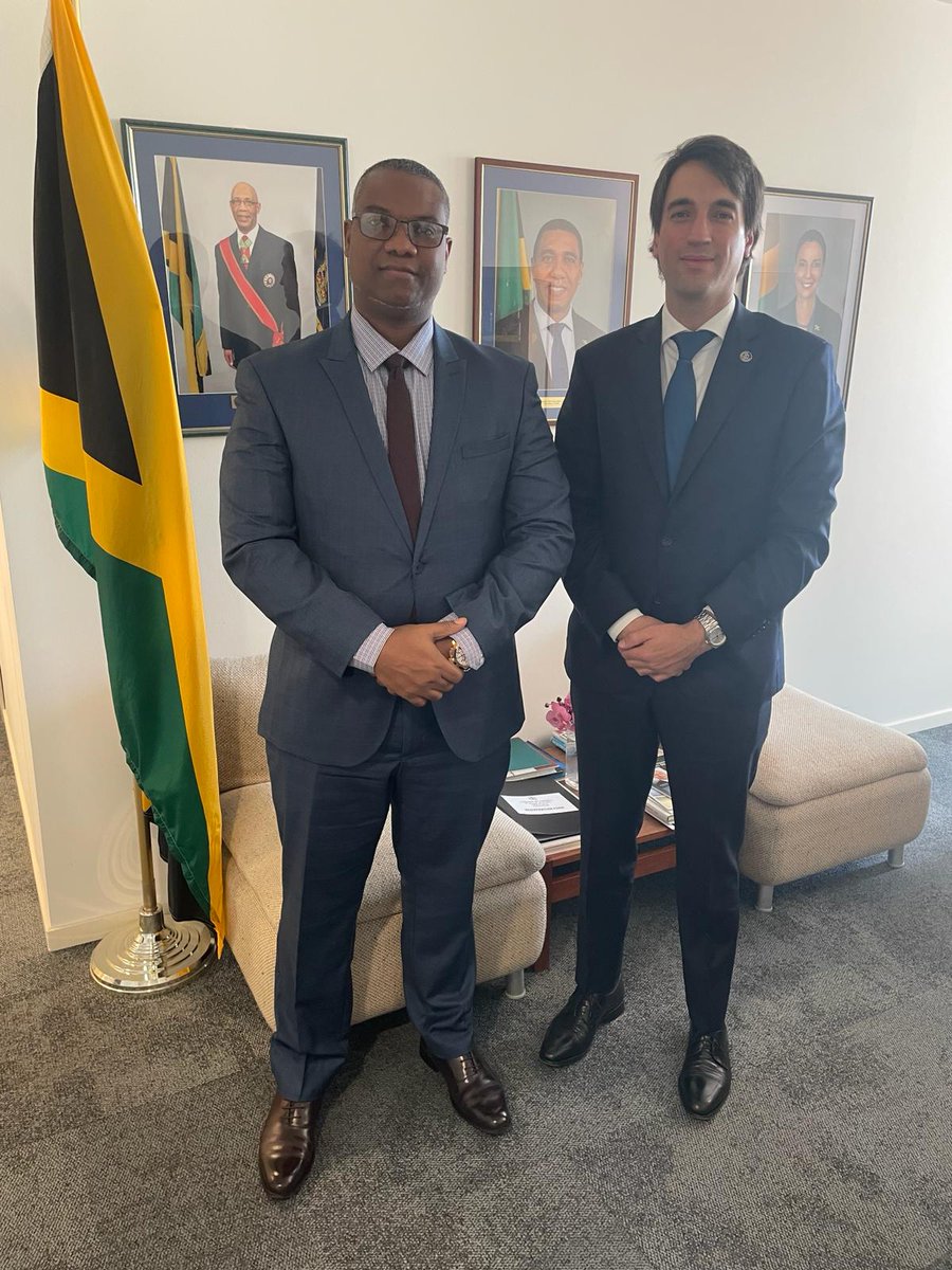 Amb. Brown received an update from  Mr. Nicolás Bilhoto, Coordinator for Latin America, Caribbean &amp; Postal Sector Modernization at the Universal Postal Union <a href="/UPU_UN/">Universal Postal Union</a>  on the upcoming visit of the technical team to 🇯🇲 to launch the UPU Project on Digital Transformation