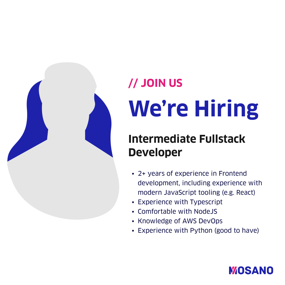 mosanotech's tweet photo. We're looking for a talented Intermediate Fullstack Developer to be a key player in our groundbreaking projects at Mosano.
Blend your passion for coding with the transformative power of AI in healthcare. 
🚀 Apply 👉  https://t.co/qze35w7K74 
#fullstack #developer #hiringalert https://t.co/saG6SaQJsJ