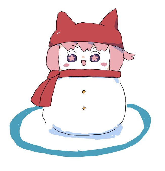 「帽子 雪だるま」のTwitter画像/イラスト(新着)
