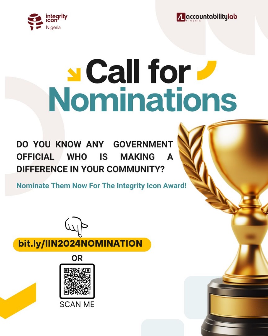 Do you got any (public servant) integrity icon you will like to appreciate please do it with your nomination  @GatewayTraffic @linkOGUN @dabiodunMFR @kayodedavids @AccountLab 

docs.google.com/forms/d/e/1FAI…