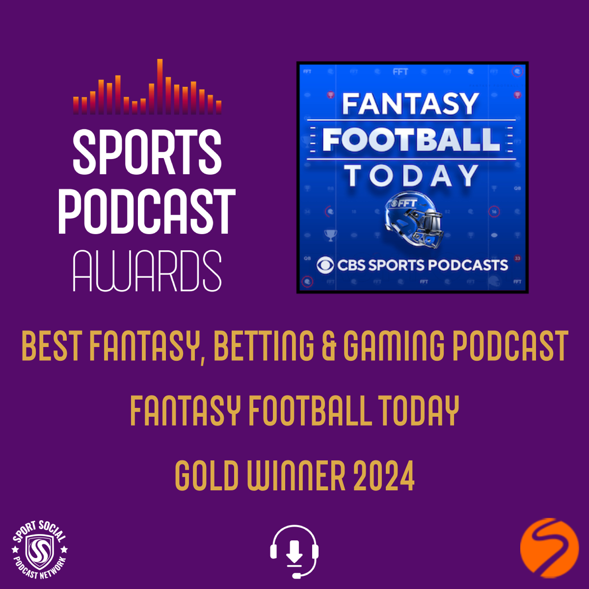 🥇 The Best Fantasy, Betting & Gaming Podcast Gold Award goes to… Fantasy Football Today @FFToday 🏆👏