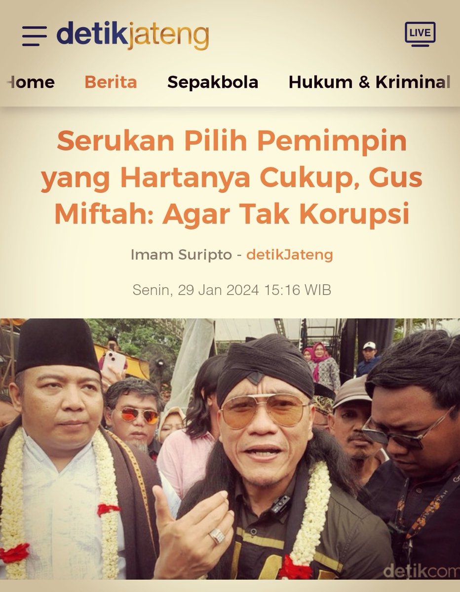 Menurut ente pejabat2 yang korupsi itu orang miskin?...
Mreka ituh orang yg berkecukupan harta tapi emang dasarnya serakah, haus harta haus kuasa.
Dan ada yg lagi terang2an pertontonkan itu saat inih..pengen turun temurun berkuasa. 

detik.com/jateng/berita/…