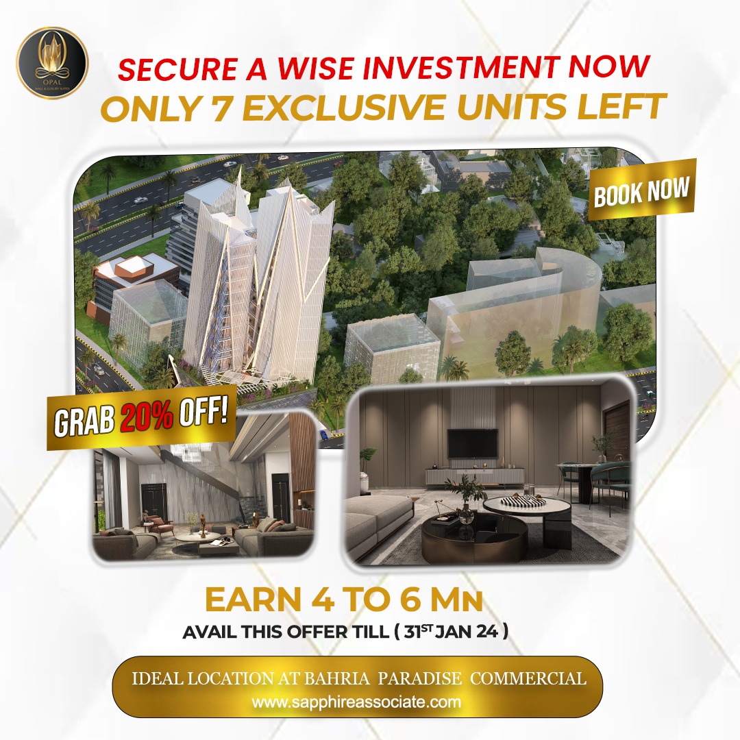 SapphireBuilder's tweet photo. https://t.co/DtRpqlRfi5
Ensure a smart investment at Opal Mall. Act now to secure your dream home; Only 7 exclusive units left. Grab this opportunity today!
#Sapphirebuildersandassociates #opalmall #oakvista #Islamabad #Murree #Elections2024 #naseemshah #GilgitBalitstan https://t.co/wpMRAnqM1a