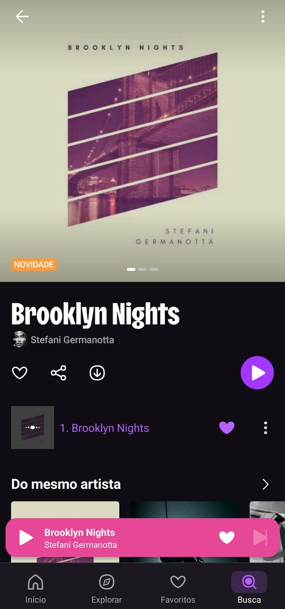 Do nada no Deezer Stefani Germanotta e ainda tem Brooklyn Nights 👀