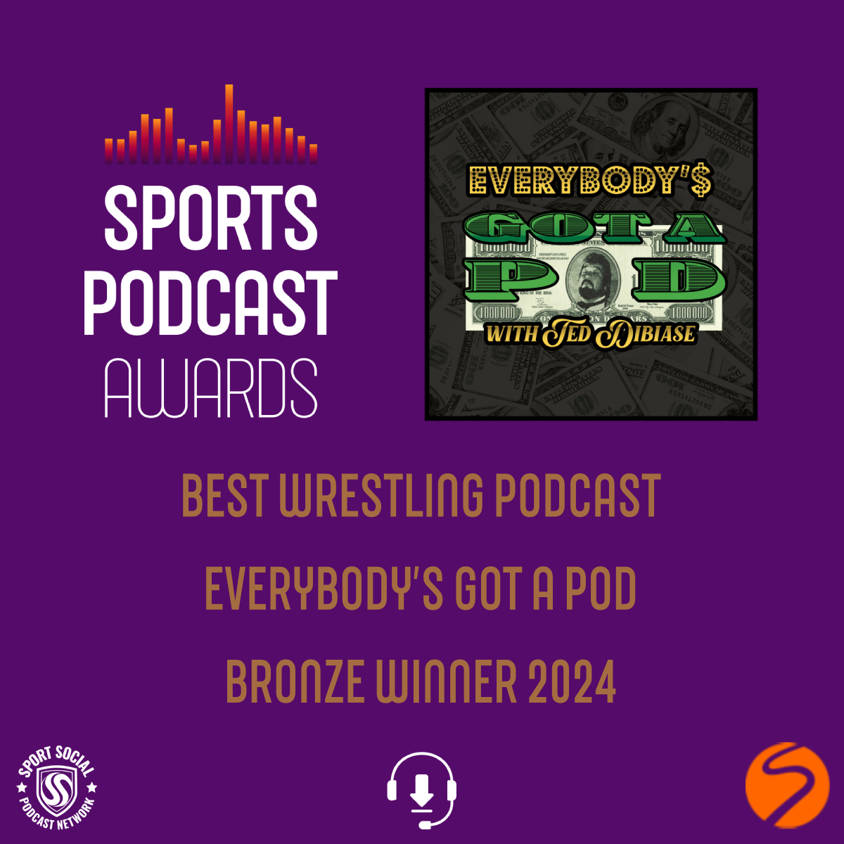 🥉🤼 The Best Wrestling Podcast Bronze Award goes to… Everybody’s Got A Pod @TedDiBiasePod 🏆👏