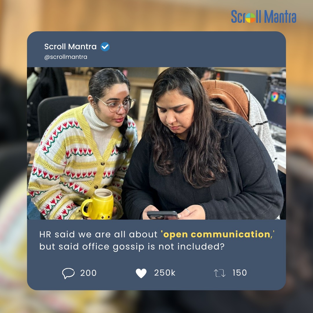 scrollmantra's tweet image. Apurva ne chutti leke ‘Dunki’ ka snap bheja thaa.
.
.
.
#scrollmantra #scrollers #scrollwork #funnyvideos #funmemes #agencylife #marketingagency #socialmediamarketing #socialmedia #corporatelife #hr #hrmemes #digitalagency #publicrelations #humanresources #gurgaon #coorporate