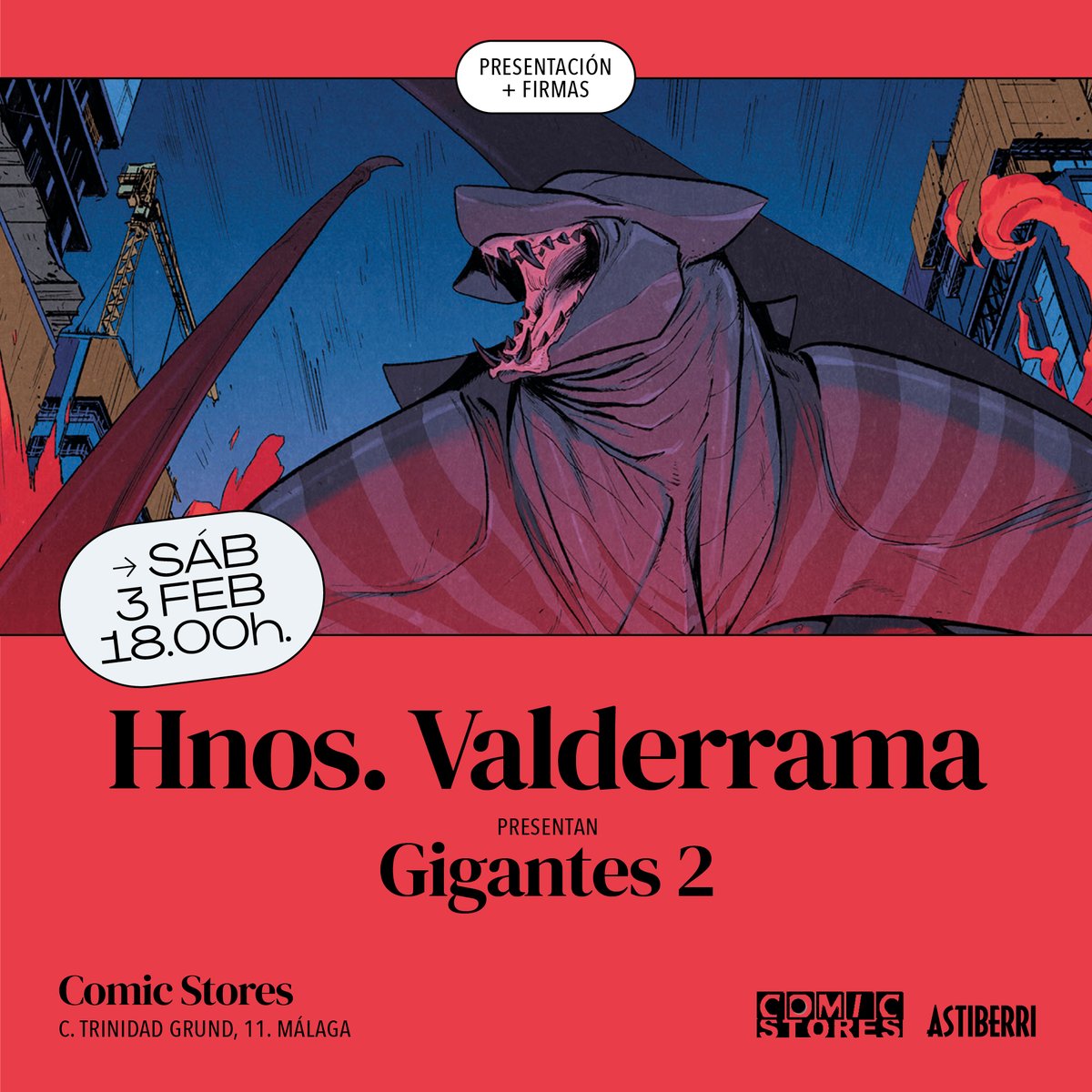 🔹 Málaga 🔹

DOBLE ración de "Gigantes" con <a href="/Valderrama_Mig/">Miguel Valderrama</a> y <a href="/Valderrama_CP/">Carlos P. Valderrama</a> en <a href="/comicstores/">Comic Stores</a>. ¡Venid a la presentación y llevaos un tebeo firmado!