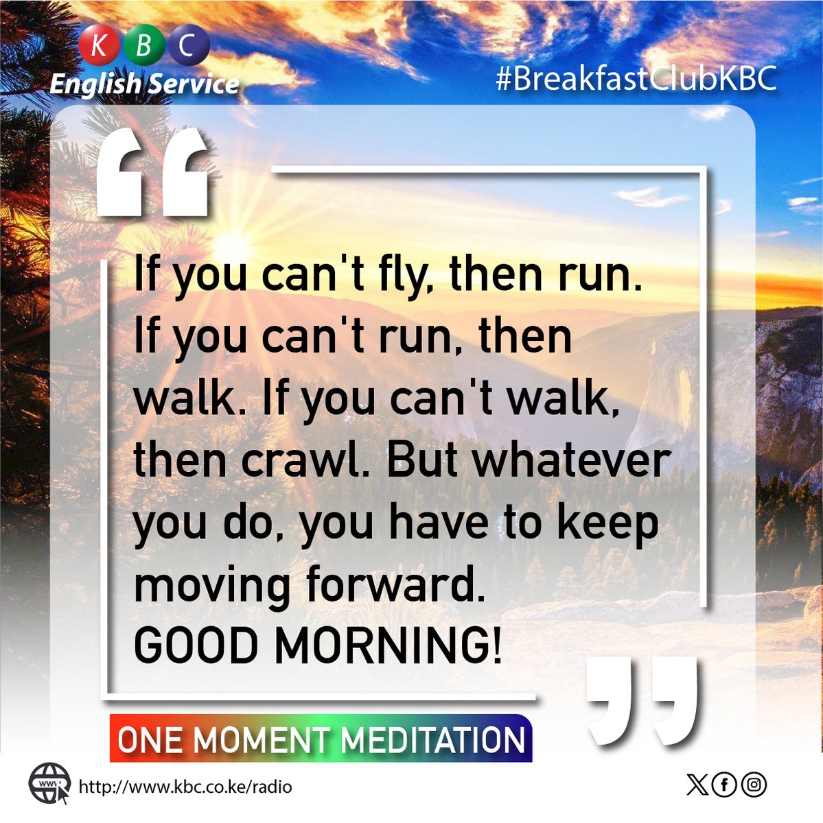 Tuesday morning moment of meditation. ^PMN #BreakfastClubKBC