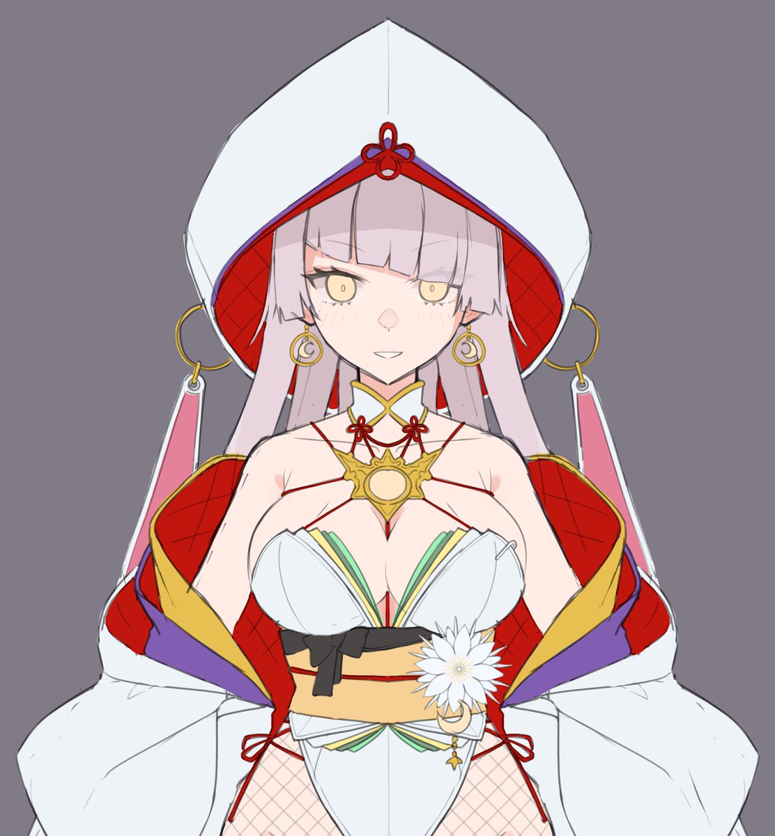 「昨日のかぐや姫×バニーガール×白無垢×VTuber 色ラフ」|八塚スピナ🌌のイラスト
