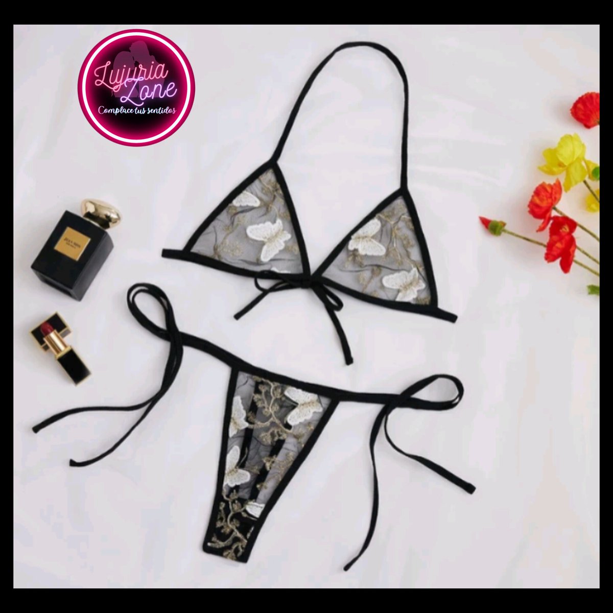Lingerie Sexy de Borboleta de Amarrar Transparente👙😍
🦋 Tamanho M-L