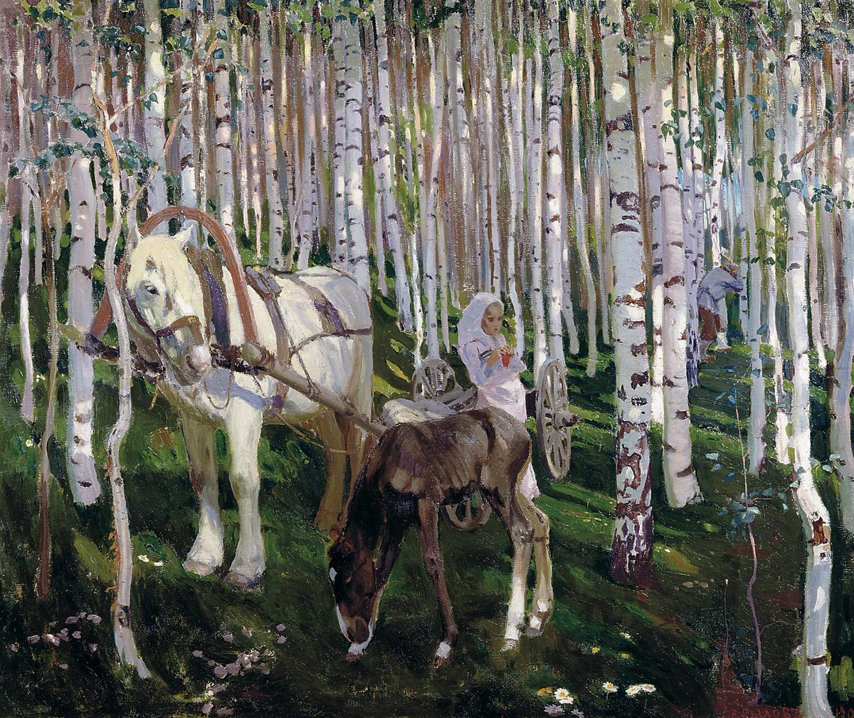 Russia's tweet photo. 🧑🎨 Arkady #Rylov, renowned Russian/Soviet symbolist painter was born #OTD in 1870.
Known for the vibrant landscapes he created, Rylov managed to capture Russian nature mystical beauty using a blend of realism & symbolism.
🎨 Breathtaking use of form & colour!
#RussianArt https://t.co/YPWT0Piae7
