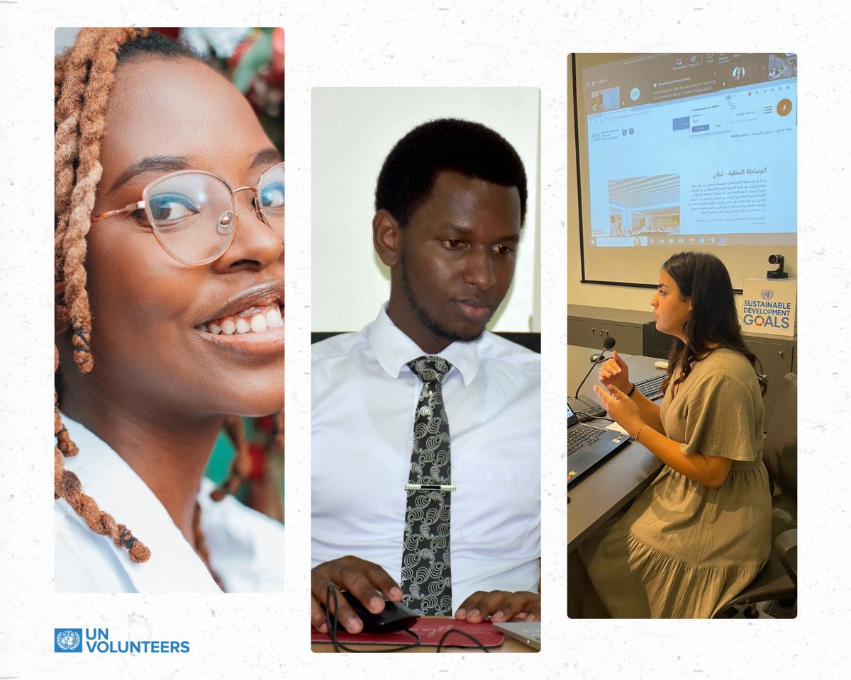 3 strangers from Kenya🇰🇪, Rwanda🇷🇼 & Lebanon🇱🇧 meet as online volunteers to support @undpsouthsudan. From their homes, they apply their skills to make difference. They also become friends. This is the power of volunteering that knows no borders. 🔗shorturl.at/sFLTW