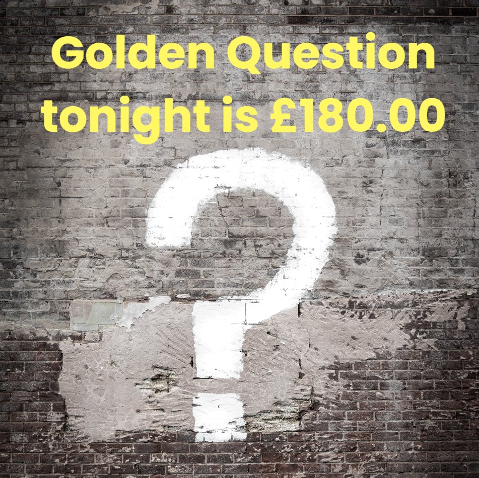 It's Monday, which means Quiz night...
The prize fund is growing each week...
What would you do with £180.00...
#quiz #mondaymotivation #mondayfunday #moneymoneymoney #prize #winetime #gettogether #pubfun #quizzical #teamwork #quiztime #quizmaster #trivia #quiznight