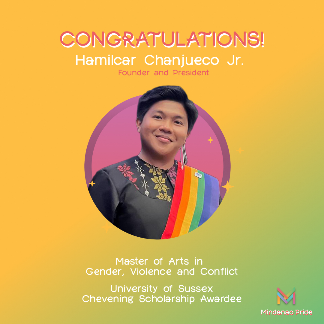 mindanaopride's tweet image. Mga Langga! Let&apos;s extend our heartfelt congratulations to Hamilcar &quot;Ham&quot; Chanjueco Jr., the Founder and President of Mindanao Pride, for successfully completing their graduate studies! 🎓

Your accomplishment fills us with pride! 🏳️‍🌈
#MindanaoPride
#LGBTIQ
#Pride2023