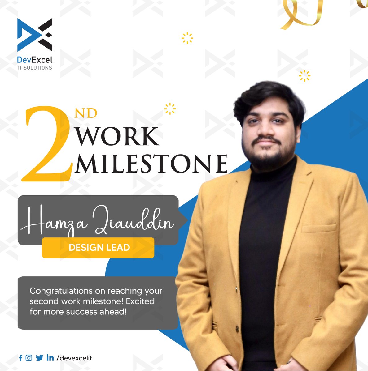 dev_excel's tweet photo. We are thrilled to celebrate a significant milestone today – Hamza Ziauddin, our exceptionally talented Design Lead, has completed 2 years of shaping the visual identity of DevExcel! 🎉👏

#DevExcelDesign #WorkAnniversary #DesignLead #Milestone #Congratulations #2YearsStrong https://t.co/YLUQYiVzav