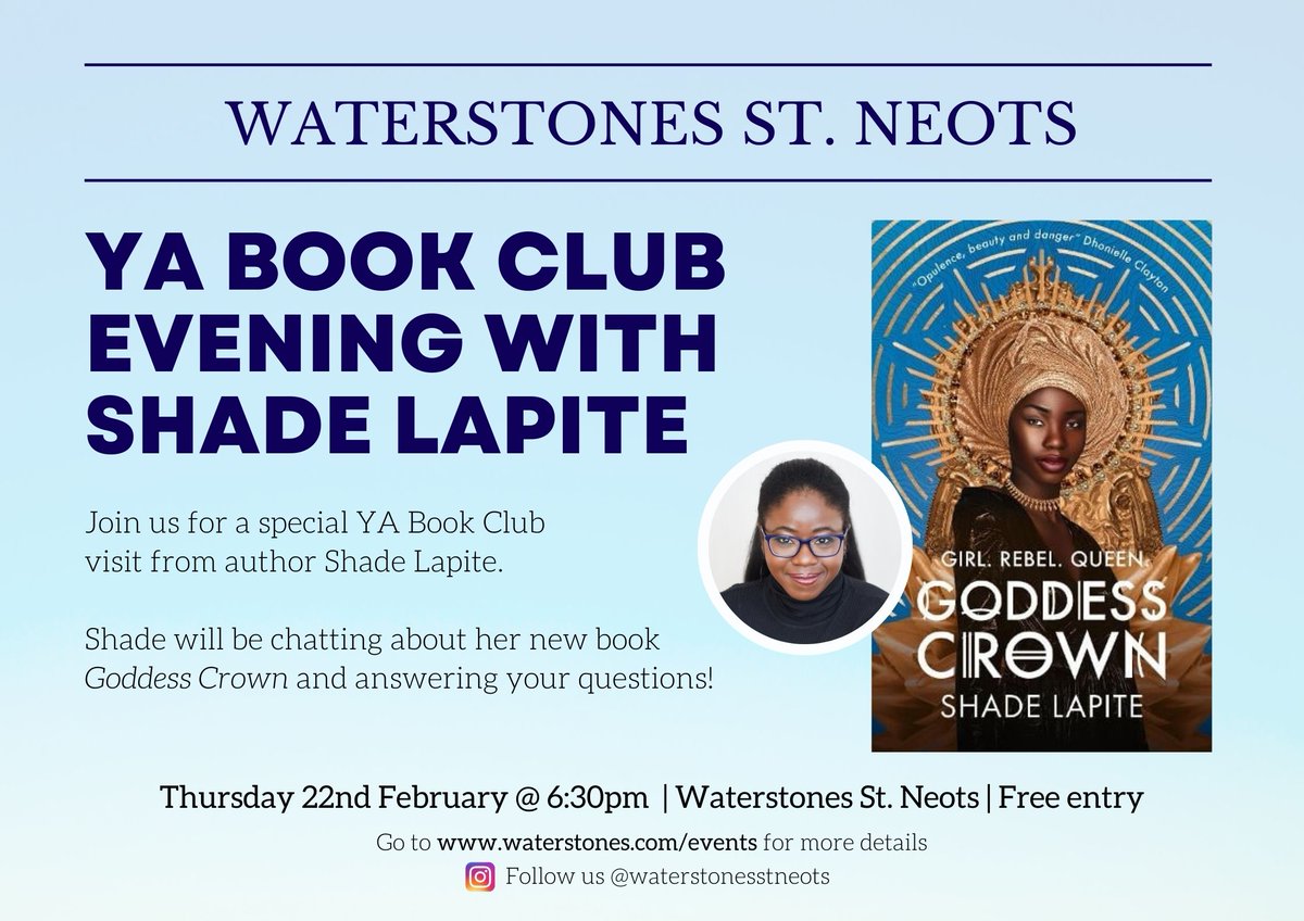 Calling all YA feminist fantasy fans! Join this bookclub talk @Waterstones829 on 22nd February with @TheShadyFiles! @WalkerBooksYA 'Convincing, intricate world-building & strong characterisation add up to a standout YA fantasy debut with a powerful feminist slant.”-@guardian