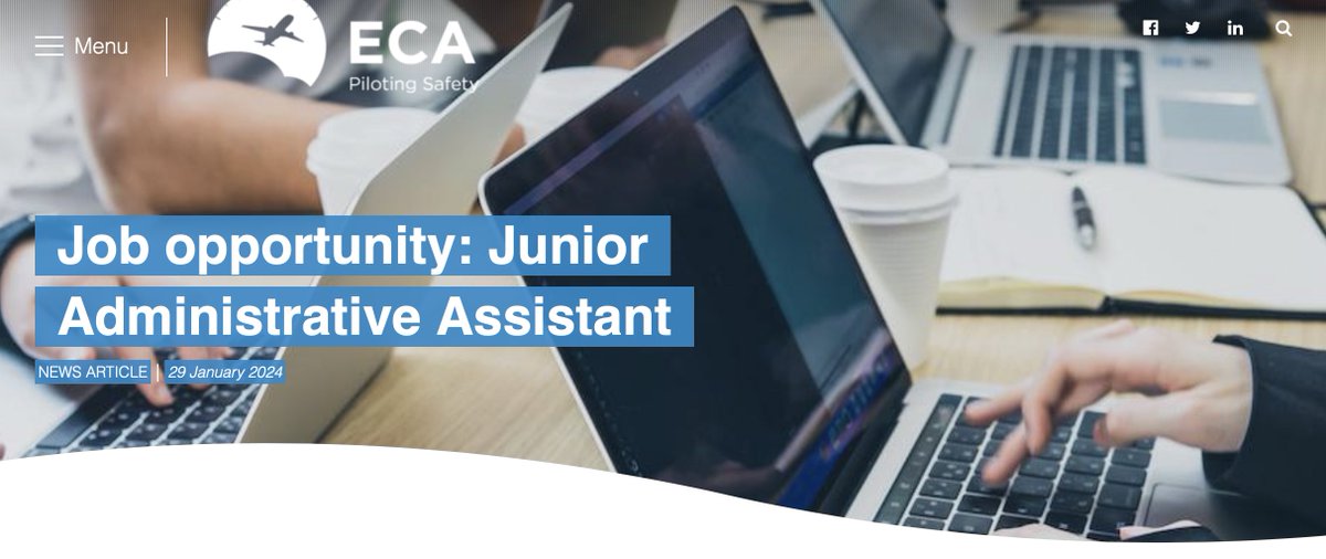 Job opportunity: Junior Administrative Assistant #Brusselsjobs eurocockpit.be/news/job-oppor…