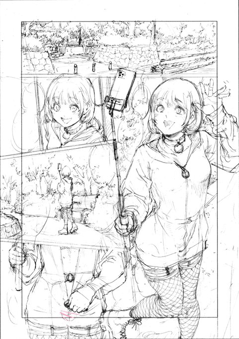 新作、進捗です〜。今回はオムニバスなので色んな娘を描いてます。あとちょっとなのでがんばります🥺 