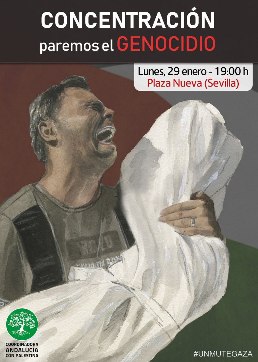 Esta tarde volveremos a concentrarnos para reclamar el fin del genocidio que está perpetrando el régimen fascista de Israel con la complicidad de 🇺🇲🇬🇧🇪🇺.Sus manos vuelven a estar llenas de sangre inocente, cómo a lo largo de los siglos de imperialismo de todas esas naciones.❤️🇵🇸