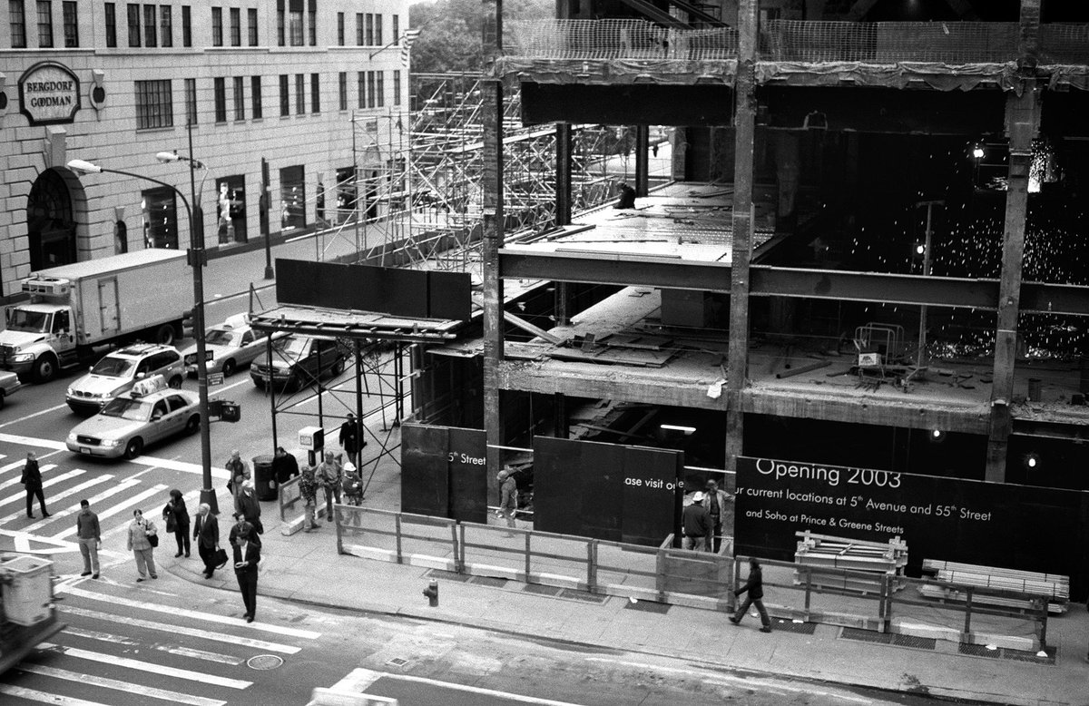landells_david's tweet photo. The construction of the Louis Vuitton store, 57th &amp; 5th, NYC, 2003ish. From start to finish in four photographs. Taken from Tiffany’s while helping with the flowers. #nycstories #nyc #newyork #photography #etsyseller #etsy #tiffany #tiffanyandco #LouisVuitton @LouisVuitton https://t.co/SL24fUfNtM