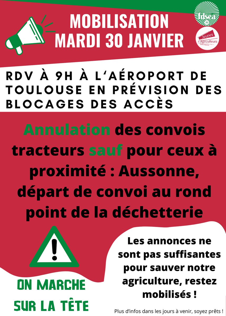 FDSEA31's tweet image. On vous attend nombreux ! 

#agrisouspression 
#onmarchesurlatête 
#AgriculteursEnColere