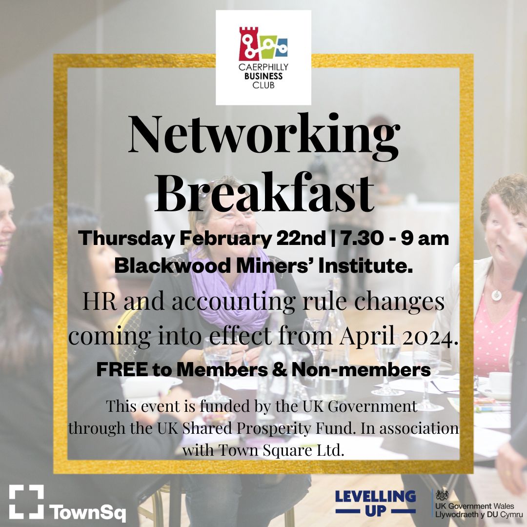 Introducing our FIRST fully funded Networking Breakfast @ Blackwood Miners' Institute, brought to you by the SPF fund in partnership with @TownSq 🤝 22nd of February! Trust us, you won't want to miss out, spaces are limited so act fast! loom.ly/Lh_QezM #CBClub