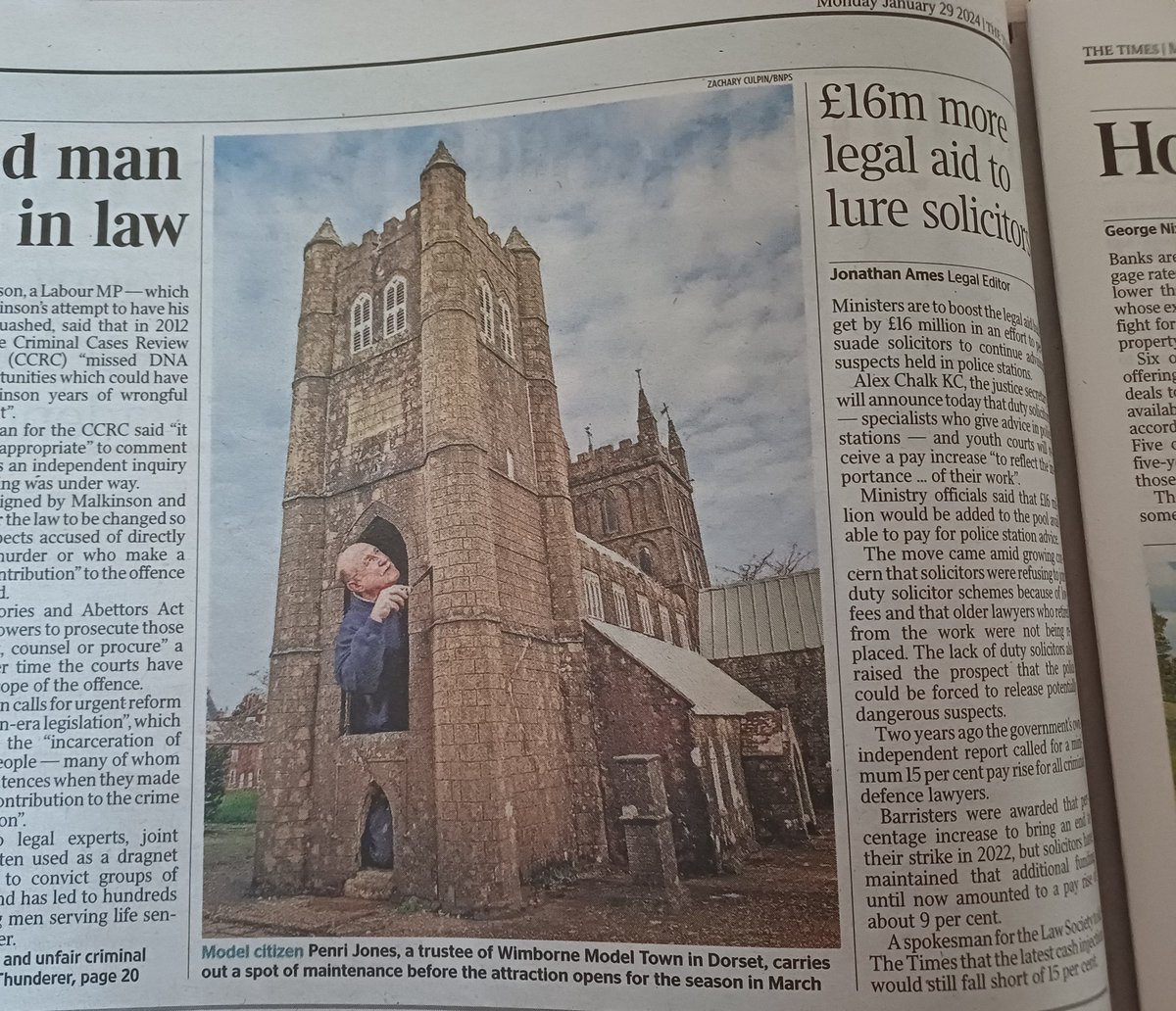 Good to see #Wimborne's little masterpiece in the big wide world in the <a href="/thetimes/">The Times and The Sunday Times</a> and <a href="/dailytelegraph/">The Daily Telegraph</a> today