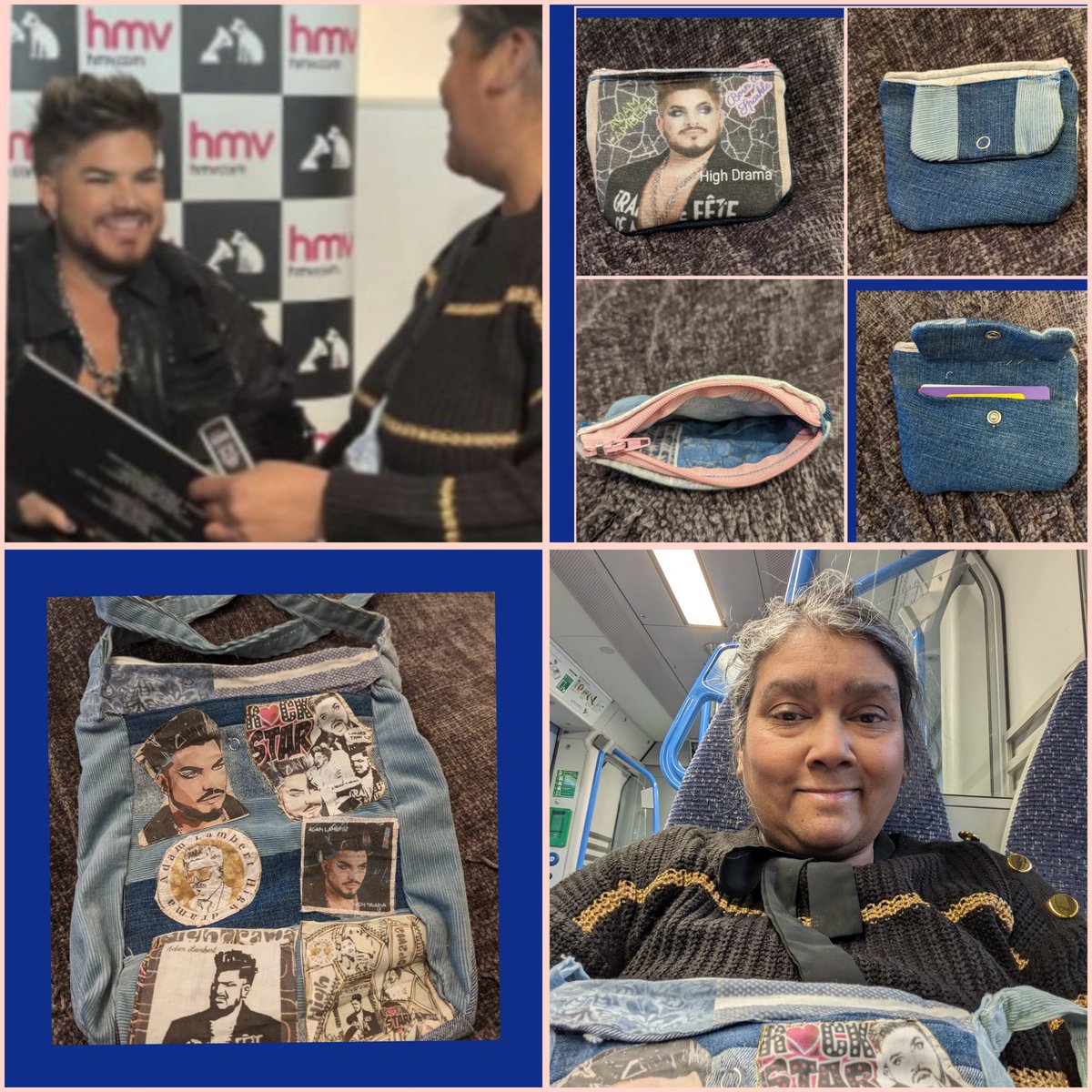 Happy Birthday <a href="/adamlambert/">ADAM LAMBERT</a>  my  creative spark. Thanku for being you ❤️. U spark my creative passion so much. Millions things I love about u , endless list , That voice of urs tho just wow!! Thanks for takin the purse I made  #HighDrama
Have the best bday ever .lots of ❤️🎂❤️🎊x