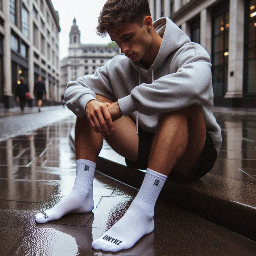 Rainy days in London wearing <a href="/onyrz_/">ONYRZ</a> 365 #crewsocks
Get some - onyrz.com