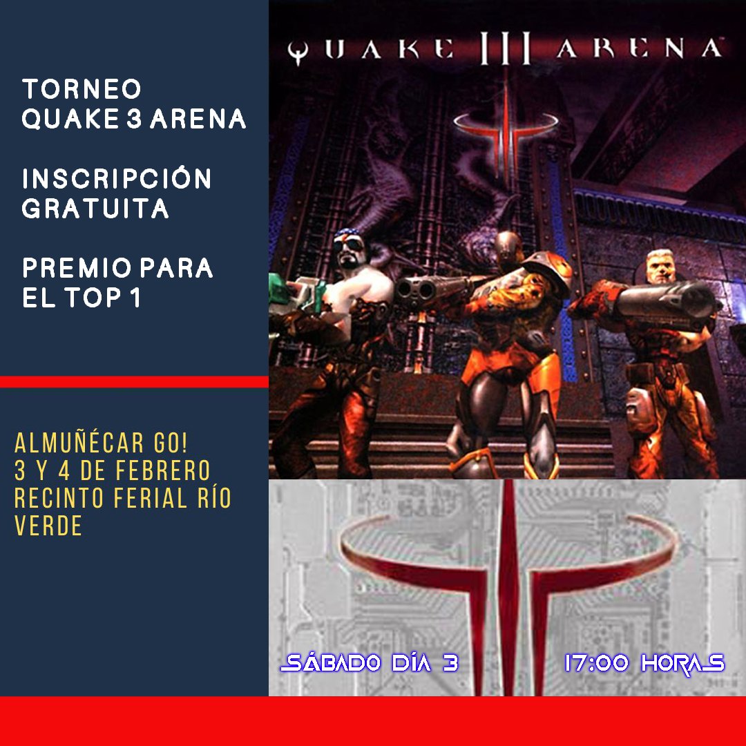 El sabado a las 17.00 tendremos torneo de Quake 3 Arena gracias a <a href="/zonabits/">zonabit</a> #quake3arena