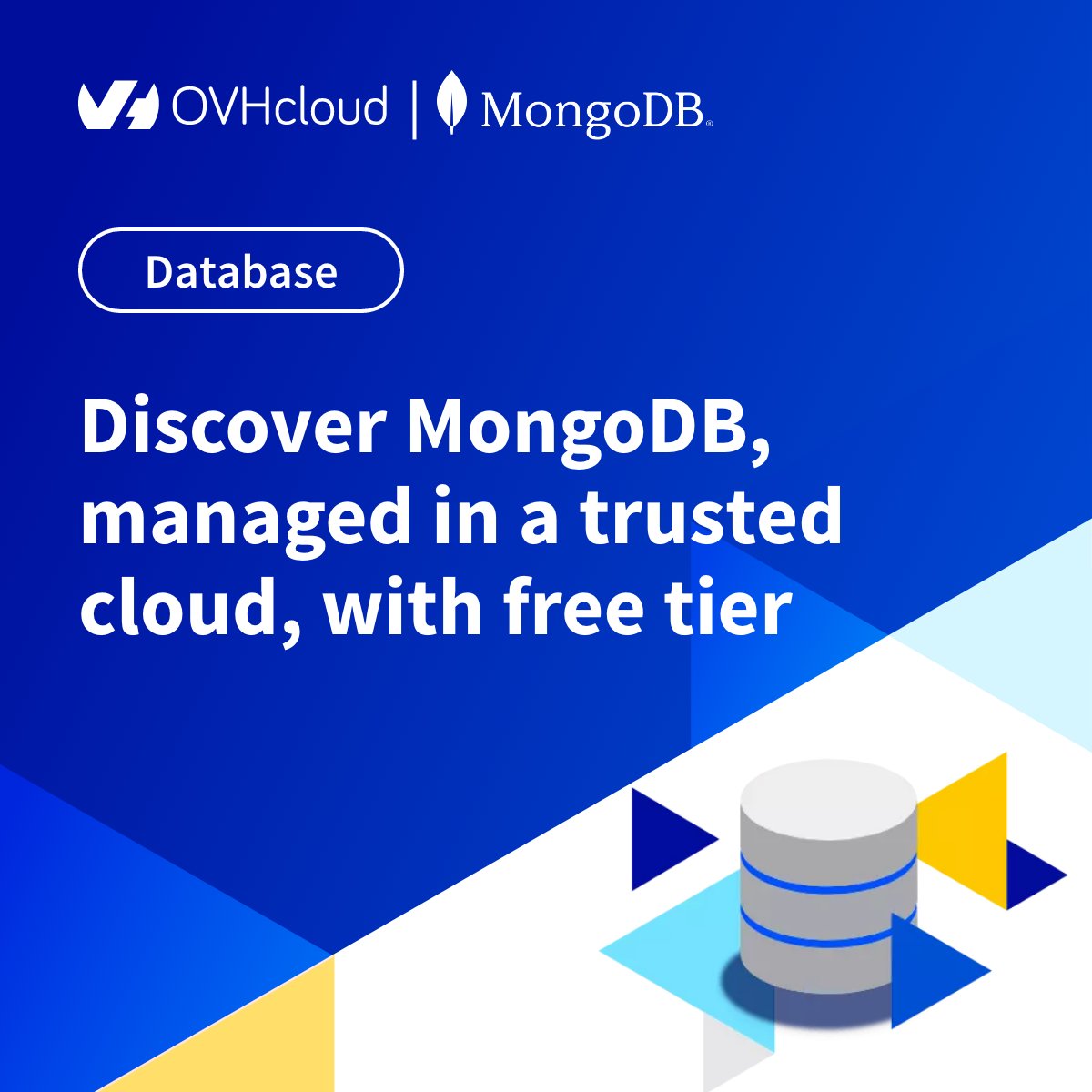 OVHcloud_UK's tweet photo. 🆓 Start and explore forever-free @MongoDB in a #cloud environment.

✅ 3-node replica set
✅ 512 MB of storage with 3,000 IOPS included
✅ Shared RAM
✅ Bandwidth included

Try for Free > https://t.co/1iXxOg2RVn

#ManagedDatabases #cloudcomputing https://t.co/Y1HEZtB9mG