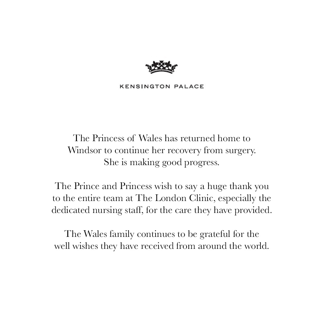 A statement from Kensington Palace
