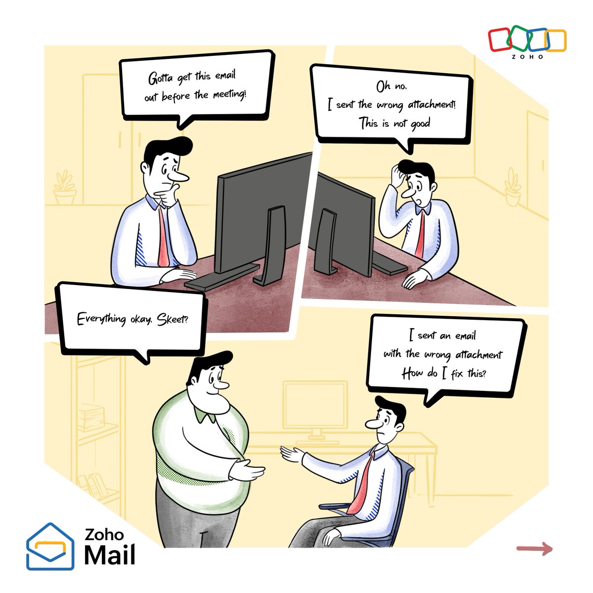 ZohoMail's tweet photo. Ever sent an email in a rush and immediately regretted it? Well, no more regrets. With Zoho Mail's Email Recall feature, your mistakes can be undone with ease. A life-saving feature for those critical moments.
#EmailRescue #ZohoMail #EmailMagic https://t.co/GVnCHFIkxs